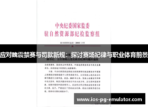 应对魏震禁赛与罚款新规：探讨赛场纪律与职业体育前景